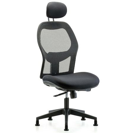 Blue Ridge Ergonomics Executive Mesh Chair, Headrest, Glides BR-EXE-MDHCH-RG-H1-A0-RG