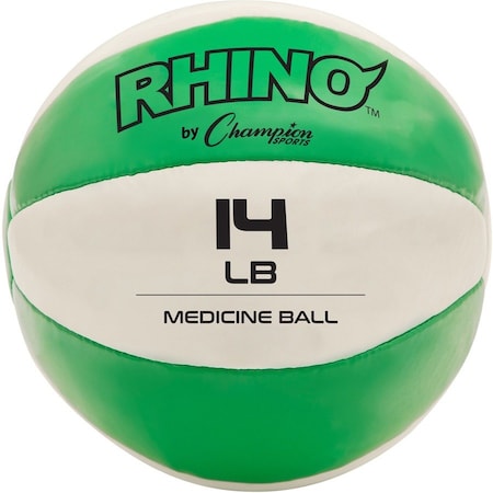 Champion Sports Leather Medicine Ball, 7 kg, 11"D MB14