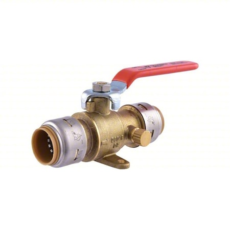 Sharkbite Ball Valve, 2-Way, 5.6 in L, 3/4 in Sz UR24616