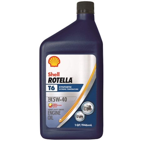Rotella Diesel Engine Oil, 1 Qt., 5W-40, Rotella T6 550049479