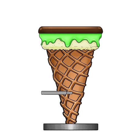 Queens Of Christmas 2.75 ft. Mint Ice Cream Cone Bar Stool WL-ICECR-BARST-MINT