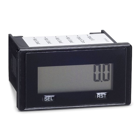 Trumeter LCD Hour Meter, Rectangular, Dry Contact 6320-0500-0000