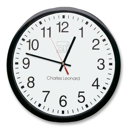 Charles Leonard Wall Clock, 14in Thinline Quartz 76820