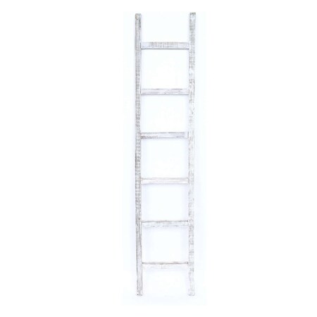 Homeroots 72" X 16" White Wood Hanging Dimensional Sculpture 380341