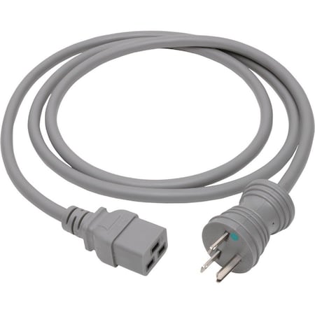 Eaton Tripp Lite Series Hospital-Grade Power Cord, NEMA 6-15P to C19 - Heavy-Duty, Green Dot, 15A, P033-006-GY-HG