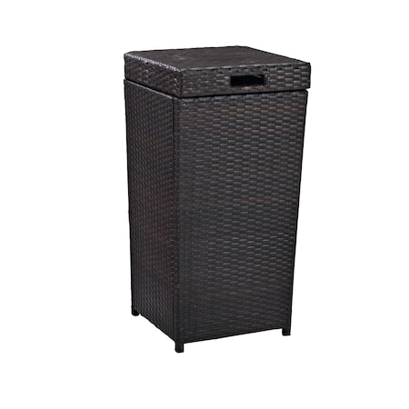 Crosley Palm Harbor Wicker Outdoor Trash Can CO7301-BR