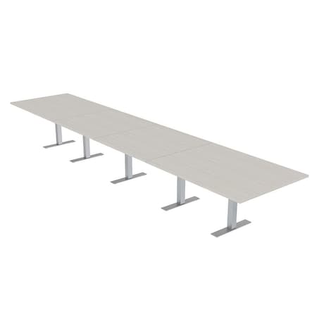 Skutchi Designs 20ft Conference Table W/ Power Unit | 20 Person Modular Rectangular Meeting Table | Harmony Series HAR-REC-48x240-T-K458-NA