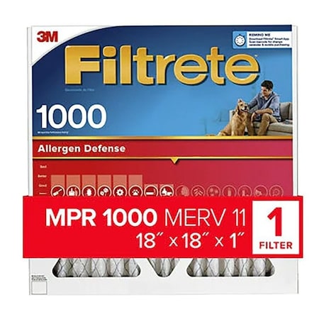 Filtrete Allergen Defense Pleated Air Filter, 18x18x1 9817-4