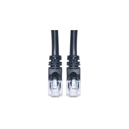 Cable Wholesale Shielded Cat6 Black Ethernet Patch Cable, F/UTP, Snagless/Molded Boot, POE Compliant, 25 foot 10X8-52225