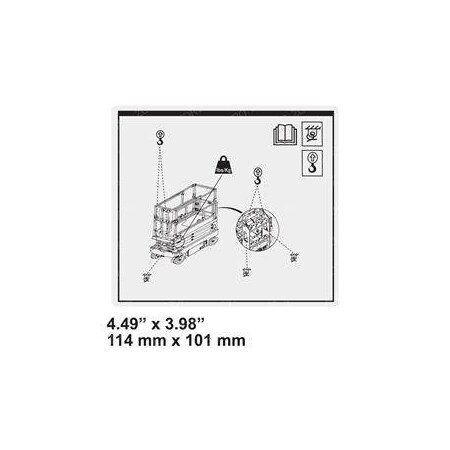 Genie REPLACEMENT DECAL, TRANSPORT DIAGRAM 1297195GT