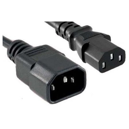 Enet C13 To C14 6Ft Black Power Extension Cord/Cable 250V 18 Awg 10A C13C14-6F-ENC