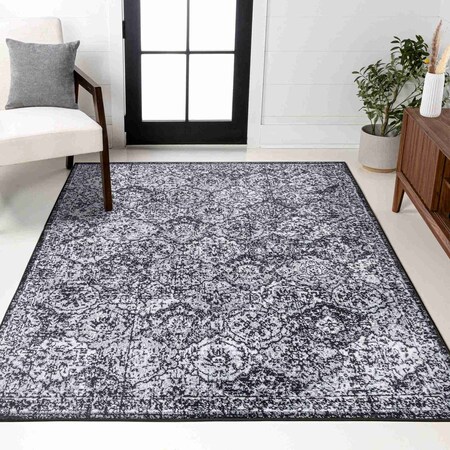 Jonathan Y Modern Persian Boho Vintage Trellis Black/Ivory 3 ft. x 5 ft. Area Rug MDP205B-3