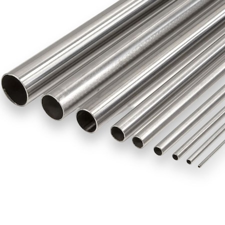 Online Metal Supply 1 in OD, 0.120 in Wall, 0.760 in ID, 13 in long, 304 Stainless Steel Round Tube, Welded 304WRTMF1W0.12131