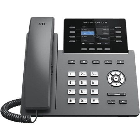 Grandstream 8 Lines, 4 SIP Account Accounts, 2.8in scrn (color), PoE + GigE, WiFi GRP2624