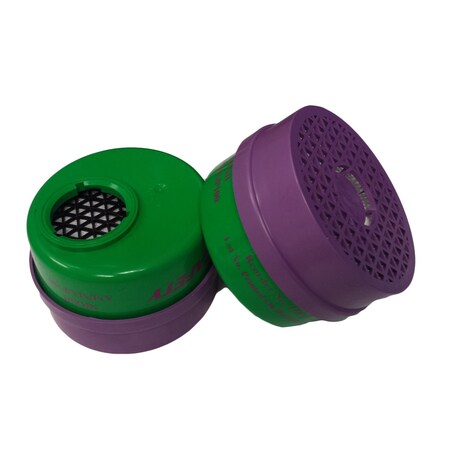 Comfort-Air Ammonia, Methylamine/P100 Cartridge Combination MEETS OSHA SILICA DUST REQUIREMENTS, 2PK 158T22LP0