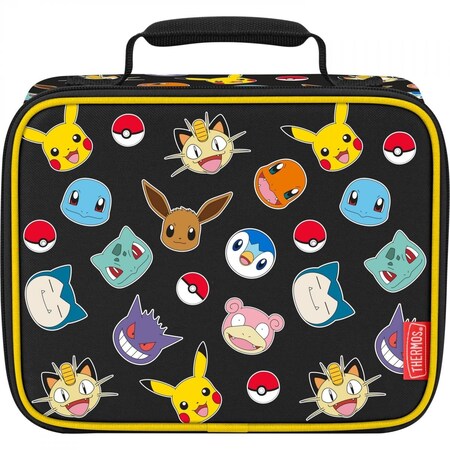 Pokemon Fan Faves Thermos Insulated Lunch Box, Black 860344