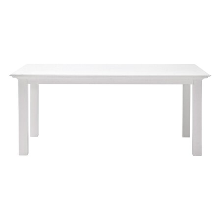 Homeroots 79" White Solid Wood Dining Table 518762