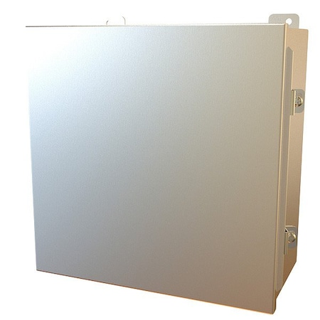 Hammond Clamps Electrical Enclosure, 12 in H, 6 in D, 12 in W, 12, 13, 3R, 4, 4X, Stainless Steel 1414N4PHSSL6