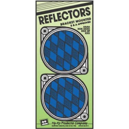 Hy-Ko Hy-Ko Products CDRF-3B 3.25 in. Blue Reflector, Pack - 2 HY573573