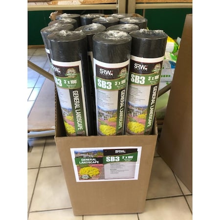 Patioplus 3 x 100 ft. Commercial Landscape Weed Barrier, Black PA3861852