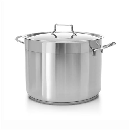 Bebida 7 qt. Classic 18 by 10 Stainless Steel StockPot Covered in Cookware Induction BE2083051