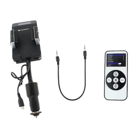 Sanoxy Universal FM Transmitter Kit Adjustable Anti-Slip Phone Holder Mount with Micro USB Cord SANOXY-FMTRNS-MICROUSB