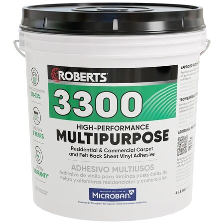 Roberts Vinyl and Carpet Adhesive, White 3300-4