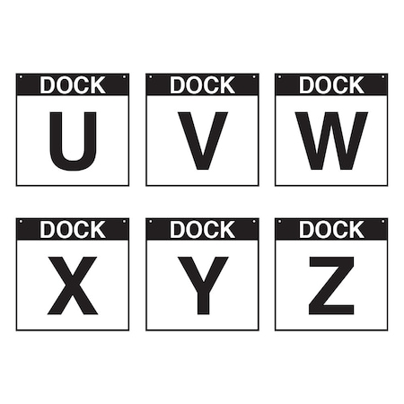 5S Supplies Loading Dock U-Z Sign - ALM - 24in x 24in DOCKU-Z-ALM-2424