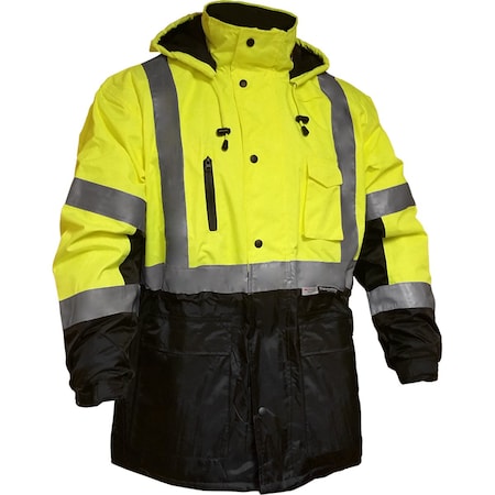 Reflective Apparel ANSI Type R Class 3 Waterproof Parka with 3M Thinsulate Insulation 433ST-LB-XL