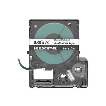 Panduit Mp Cassette, Continuous Tape, Vinyl, .38 T038X000VPM-BK