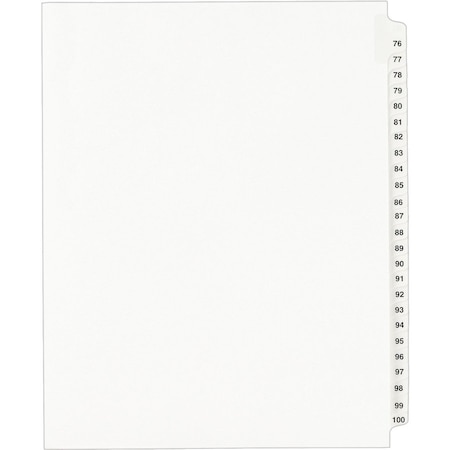 Avery Index, Legal, Sdtab, 76-100 25PK AVE01333