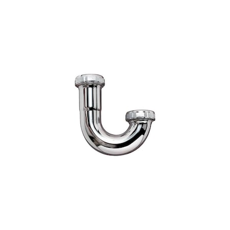 Keeney Sink Trap J Drain Pipe, Satin Nickel, 20-Ga., 1-1/2 x 1-1/2-In. 10454SN