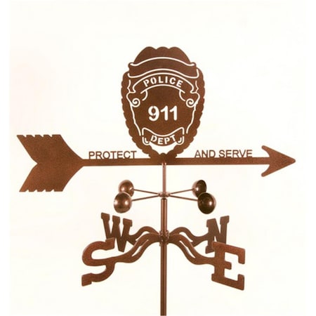 Ez Vane Police Badge Weathervane with Deck Mount EZ1710-DK