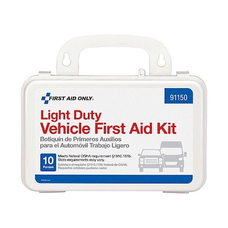 First Aid Only First Aid Kit, Plastic Box, 88 Components, 10 People Served 91150