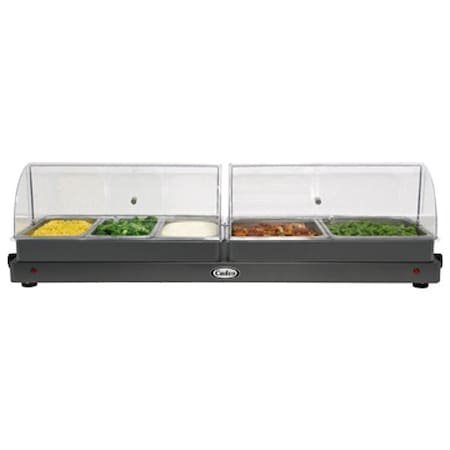 Cadco Buffet Server, SS, 5 Compartments/Wells WTBS-5N-HD