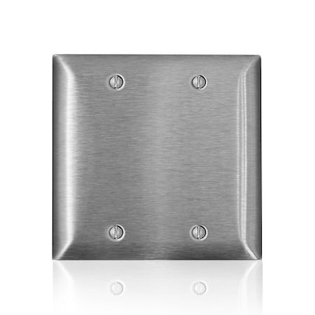 Leviton Wall Plate, Blank, Stainless Steel SS23-40