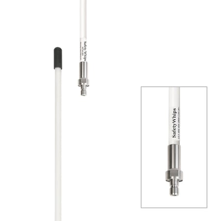 Safetywhips Warning Whip Heavy Duty Whip with Flag, White Whip, 72 Length SW06QDNP