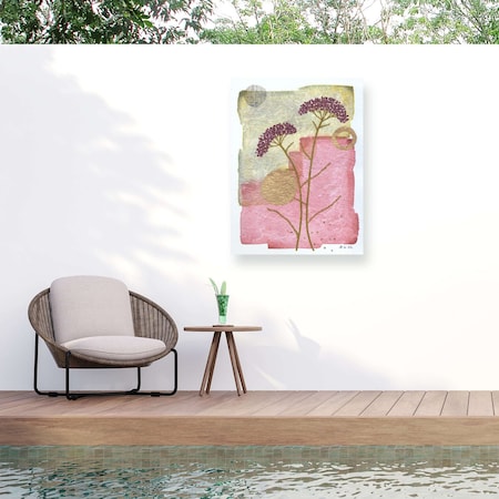 Trademark Fine Art Outdoor Canvas Art Jocelyn Benford 'Pretty in Pink' Wall Art for Patios, or Gardens GRL01838-OC3547WR