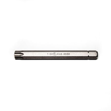 Genius Tools 5/16in Hex Shank, T-50 Star Screwdriver Bit 88mmL 6550