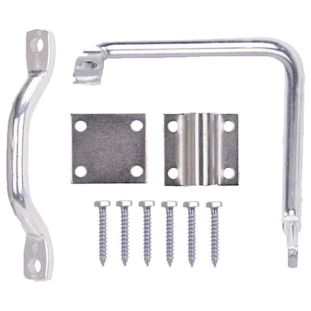 Prosource Gate Latch Bar, 7/16 in Bolt Head, 5 in L Bolt, Steel, Zinc LR-184-PS