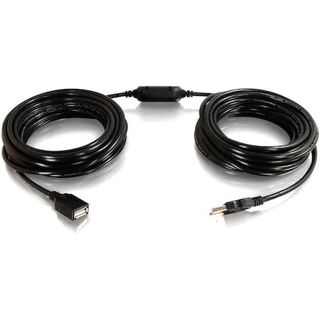 C2G 25FT USB ACTIVE EXTENSION CABLE-USB 2.0 A MALE TO FEMALE CENTER BOOSTER FOR 38988
