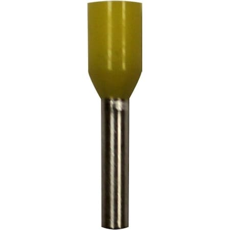 Eclipse Tools Wire Ferrule, Yellow, 18 AWG, 8mm.PK500 701-014