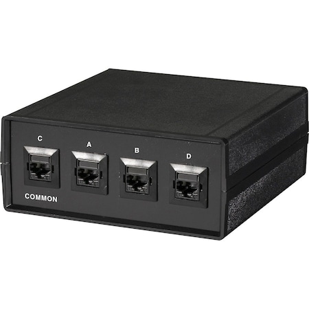 Black Box BLACK BOX Manual Desktop Switch - 3 - To - 1 CAT6 10 - Gbe Manual Switch (abcd) - 2.8" H x 6.1" W x 6.5" D SW1031A