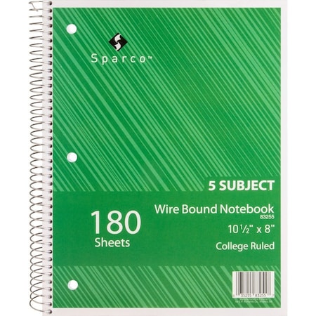 Sparco Notebook, Left, White, PK5 SPR83255