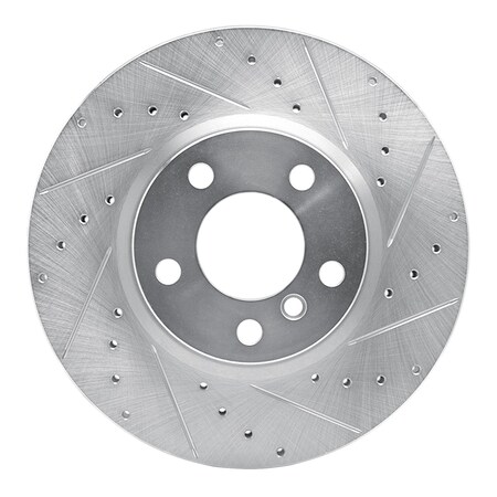 Dynamic Friction Co DFC Brake Rotor - Drilled and Slotted - Silver 631-31151R