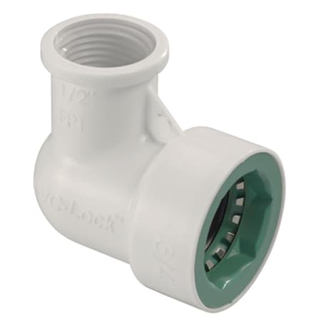 Orbit 34775 0.75 in. PVC Lock x 0.50 Female Pipe Thread Elbow 176964