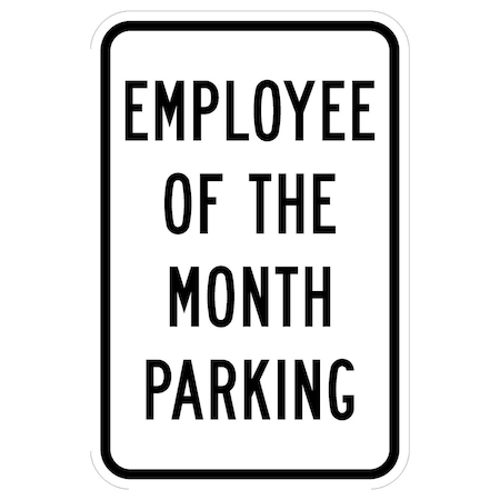 Sign Solutions Usa Parking Sign, 12 in W, Aluminum Sign, White DCS12HWT1218CUS00180