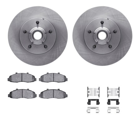 Dynamic Friction Co DFC Brake Rotor- Heavy Duty Brake Pad includes Hardware 6412-54095