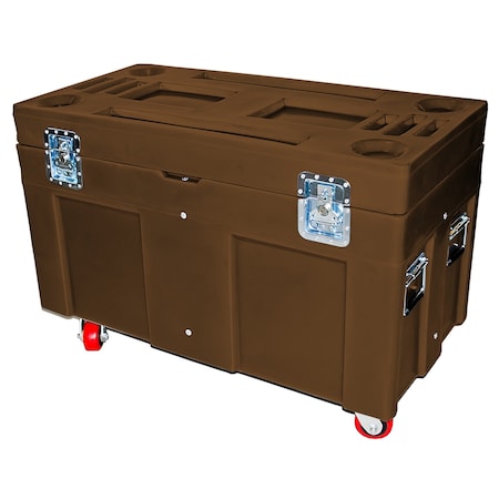 Myton Industries Road Case, 10 cubic ft., 850lb. capacity, BRN RC-4524H4 BROWN