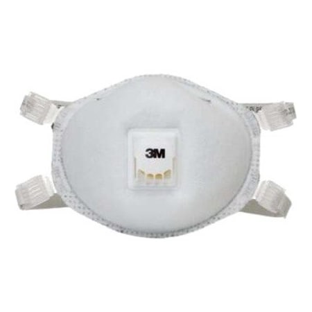 3M Particulate Respirator, N95, Cool Flow Valve, Nuisance Organic Vapors & Ozone, Molded, Adj., M, PK10 8214